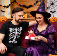 Boîtes cadeaux à couvercle rabattable imprimées Citrouille, Fantôme, Chauve-souris pour Halloween, pour bijoux (colliers, bagues, boucles d'oreilles), personnalisables, vente en gros
