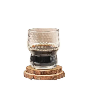 Verre à café monocouche transparent, résistant aux hautes températures, écologique, <span class=keywords><strong>sans</strong></span> poignée ni couvercle, texture martelée, luxe léger - Product Image 5