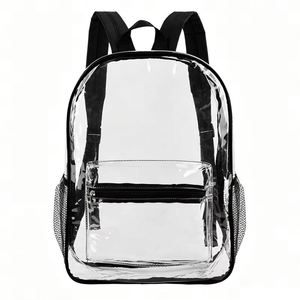 Sac à dos transparent en PVC imperméable pour sports de plein air, stades, concerts et voyages de loisirs - Sac d'étudiant unisexe avec bretelles à coussin d'air - Product Image 1