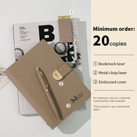 Carnet A6 de haute qualité pour filles/étudiantes, joli carnet à anneaux magnétiques en cuir PU, journal/agenda personnalisé avec logo imprimé