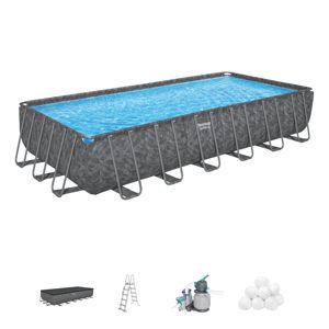 Piscina <span class=keywords><strong>Rectangular</strong></span> <span class=keywords><strong>Bestway</strong></span> 561KG 7.32m X 3.66m X 1.32m, Piscina Familiar de Lujo Elevada, Piscina Grande de Hierro para Nadar al Aire Libre - Product Image 2