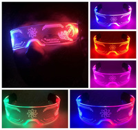 Lunettes lumineuses colorées Offre Spéciale LED Lunettes de musique tendance Cyberpunk Lunettes lumineuses Crazy Party