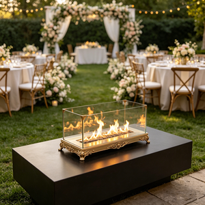 <span class=keywords><strong>Cheminée</strong></span> à alcool de table, mini foyer portable au <span class=keywords><strong>bioéthanol</strong></span>, flamme réelle, utilisation intérieure et extérieure pour la maison, le camping, le balcon, vente en gros - Product Image 1