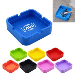 Cendrier carré en silicone personnalisé, résistant à la chaleur, pour la maison, les fêtes et les bars, cendrier en silicone pour cigarettes - Product Image 1