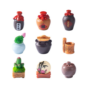 Miniatura di micro-paesaggio con simulazione di fiori di pesco rosso, accessori decorativi fai da te per casa delle bambole, strumenti per la vinificazione - Product Image 5