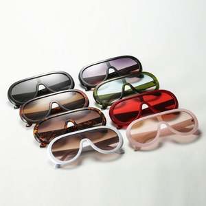 Lunettes de soleil surdimensionnées rondes colorées avec logo personnalisé, style vintage, pour femmes et hommes, monture large, protection UV400 - Product Image 6