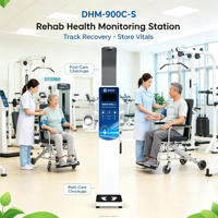 Báscula Móvil para Kiosco de Salud con Medición de Altura, Presión Arterial y Composición Corporal, Ideal para Recorridos en Residencias de Ancianos