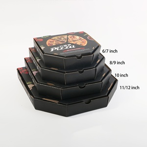 Tamaño personalizado <span class=keywords><strong>caja</strong></span> <span class=keywords><strong>hexagonal</strong></span> para pizza elegante papel cajas de pizza de alta calidad <span class=keywords><strong>caja</strong></span> de pizza de 12 pulgadas - Product Image 1