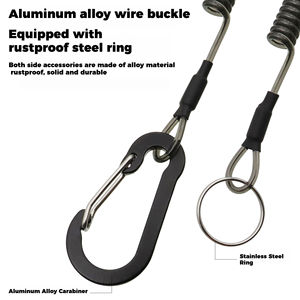 Alicates de pesca resistentes con pinza de pescado antideslizante, cordón de alambre de acero y mosquetón de resorte, Correa antipérdida - Product Image 6