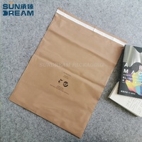 Sac d'emballage en papier kraft biodégradable et recyclé avec logo personnalisé et fermeture autocollante pour la farine