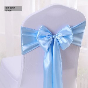 Nœuds de chaise jetables en tissu satiné pour réceptions de mariage - Product Image 4