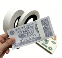 Rouleau de papier de reliure pour billets de banque avec logo imprimé personnalisé, largeur 20mm-40mm, résistant aux hautes/basses températures, pour la reliure de devises