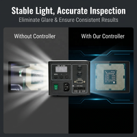 Controlador de Intensidad LED Digital de 24V, Comunicación RS232, Luz de Visión Artificial para Iluminación Industrial, Fuente de Alimentación Integrada