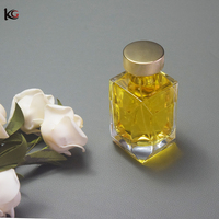Ensemble de flacons de parfum en verre facetté carré de 100 ml avec logo personnalisé, boîte rigide de qualité supérieure, étiquette, solution d'emballage de parfum tout-en-un