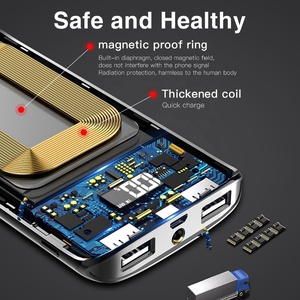 20000mAh doppia uscita USB caricabatterie Wireless Power Bank con Display a LED 10W Micro USB interfaccia di Input - Product Image 6