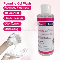 Gel Moussant Nettoyant Intime à l'Acide Borique Yoni avec Ingrédients Naturels et pH Équilibré