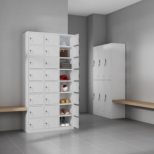 Armoire de bureau en métal avec portes en verre, durable, de type vertical, de forme rectangulaire, pour usage professionnel - Product Image 4