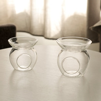 Photophore brûleur à huile essentielle four à verre pour cire fond produits aromatiques pour la décoration intérieure cadeau de pendaison de crémaillère de noël