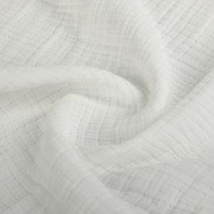 120gsm Peigné <span class=keywords><strong>Coton</strong></span> Mousseline <span class=keywords><strong>Gaze</strong></span> Tissu Tissé Plaine Style Visage Bouclier Bébé Vêtements-Garçon Chemises Vêtements <span class=keywords><strong>De</strong></span> Nuit Décor À La Maison Robe Utilisation - Product Image 5