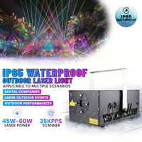 Projecteur laser à faisceau étanche IP65 60W avec contrôle DMX pour décoration extérieure, idéal pour les entreprises de location de DJ et événements