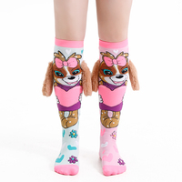 Chaussettes de travail chaudes et épaisses pour l'hiver, mi-mollet, avec motif cœur et lapin 3D, douces, moelleuses, tricotées, absorbant la transpiration, pour filles