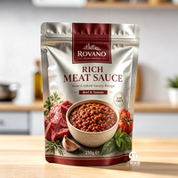 Sacs d'emballage alimentaire en aluminium imprimés sur mesure par le fabricant, sachets refermables à fond plat pour sauces, café, bonbons, protéines en poudre