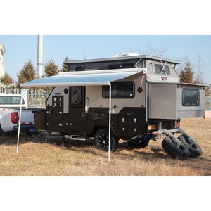 Caravane tout-terrain 12 pieds en promotion avec pneus tout-terrain et espace de couchage spacieux pour les voyages d'aventure - Product Image 6
