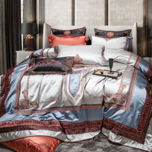 Zonnige Textiel Hoogwaardig Op Maat Gemaakt Effen Satijn Jacquard 600TC Katoenen Lakens Beddengoed Set Luxe Hotel Europees-Amerikaans - Product Image 5