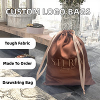 Sac en tissu satiné pour lingerie et perruques avec cordon de serrage, petits accessoires de mode pour rangement et emballage, recyclable - Idéal pour cadeau