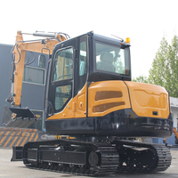 Livraison gratuite Taian JIAHE Excavatrice hydraulique à chenilles agricole de 6,5 tonnes pour moteur Pompe hydraulique PLC Haute efficacité