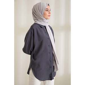 Écharpe en soie Medina - Gris doux - Gris doux - Product Image 3