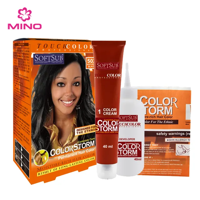 Private label best selling permanent Hair Color Natural Brown African Hair Creams Ethnic Hair Dye