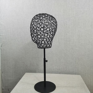 Cabeza de maniquí modelo de malla de alambre de metal al por mayor, cabezas de Maniquí de metal dorado, anillo de hierro de alambre, cabeza de maniquí femenino de <span class=keywords><strong>cristal</strong></span> - Product Image 2