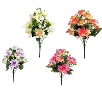 Groothandel 9-delige waaier-vormige kunstmatige Dahlia boeket voor Moederdag, openingsbanket, decoratie van feestlocaties