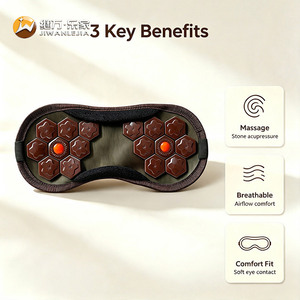 Mascarilla de Ojos Jiwan Lejia Korea Hexagon Ceramics con <span class=keywords><strong>Piedra</strong></span> de Turmalina para un Sueño Profundo y Protección Magnética - Product Image 2
