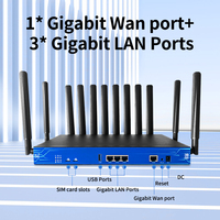 CPE Industrial Gigabit 5G Celular, 5G NSA y SA, Grado Empresarial, Certificado CE, OpenWRT, Doble SIM, Failover, Hardware Personalizado