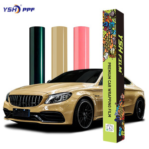 Film PPF auto-cicatrisant PET couleur <span class=keywords><strong>champagne</strong></span> or de haute qualité à bas <span class=keywords><strong>prix</strong></span>, épaisseur 7,5 mil, rejet IR/UV 90%, protection 5+ - Product Image 1