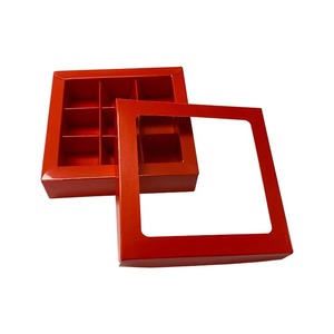 Cover bottom structure <b>paper</b> packaging box with <b>glossy</b> effect and transparent plastic window, customizable according to needs - Product Image 3