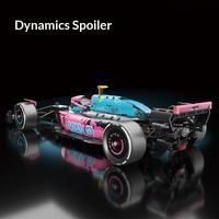 66655 Masterpiece 1:8 Voiture de course F1 bleue et rose en ABS, blocs de construction DIY, jouet éducatif pour 0-3 mois, unisexe