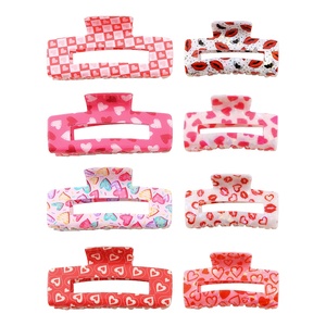 กิ๊บติดผมรูปหัวใจอะคริลิคแฮนด์เมดลายริมฝีปาก<span class=keywords><strong>เซ็กซี่</strong></span>สำหรับผู้หญิง สไตล์หวานๆ สำหรับวันวาเลนไทน์ข้ามพรมแดน - Product Image 5