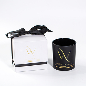 Biểu Tượng Tùy Chỉnh Kích Thước Màu Hot Bán Bán Buôn Chịu Nhiệt Màu Đen Nến Thủy Tinh Jar Với Thanh Lịch Hộp Đóng Gói - Product Image 5