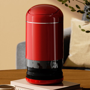 Mini Round Trash Can With Lid Cylindrical Indoor Use For Living Room Bedroom Office - Product Image 4