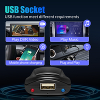 Adaptateur sans fil portable Android Auto Apple CarPlay AI Box avec commande vocale (Siri/Assistant Google) pour voitures Audi/VW, 32 Go WiFi 4 cœurs