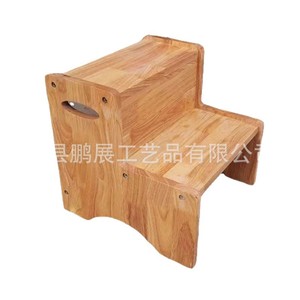 Wooden Step <b>Stool</b> For Kids 34Cm X 34Cm X 17Cm Durable Solid Wood Kitchen <b>Bathroom</b> Use - Product Image 5