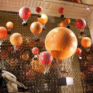 Görsel mağazacılık renkli top dekorasyon özel dekoratif cam yünü sıcak hava balonu yangın sıcak hava balonu - Product Image 3