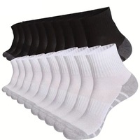 Chaussettes courtes décontractées pour hommes, respirantes, invisibles, anti-frottement, antidérapantes, en polyester/coton/spandex, avec ventilation en maille, pour la gym, la course et le quotidien