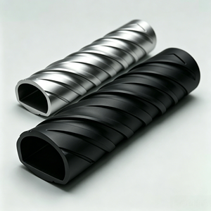 Tube à rainures usinées CNC, tube creux de forme spéciale en acier inoxydable, pièces mécaniques de précision sur mesure - Product Image 3