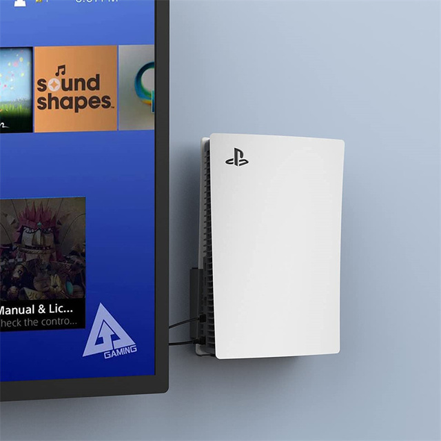 Game Wall Mount Bracket Holder Fit for for PS5 Playstation 5 Disc and Digital