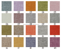 Vente en gros de rideaux à oeillets prêts à l'emploi en lin 100% polyester, panneau occultant, techniques tissées en tissu uni coloré