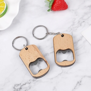 Tùy chỉnh bằng gỗ mở chai móc chìa khóa gỗ Keychain bia mở chai - Product Image 6